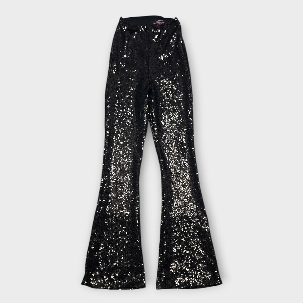 Commando Sequin Flare Leggings Black Size XS - Picture 2 of 7